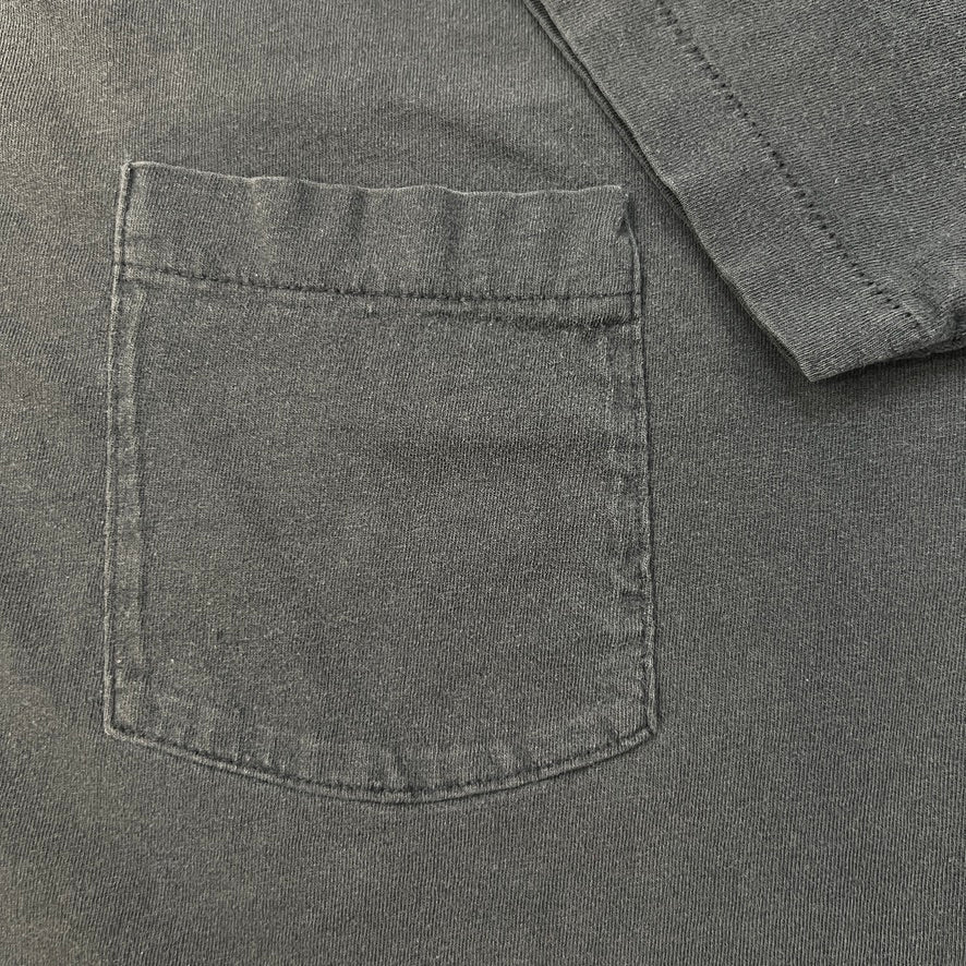 1990s Vintage Black Blank Pocket Tee