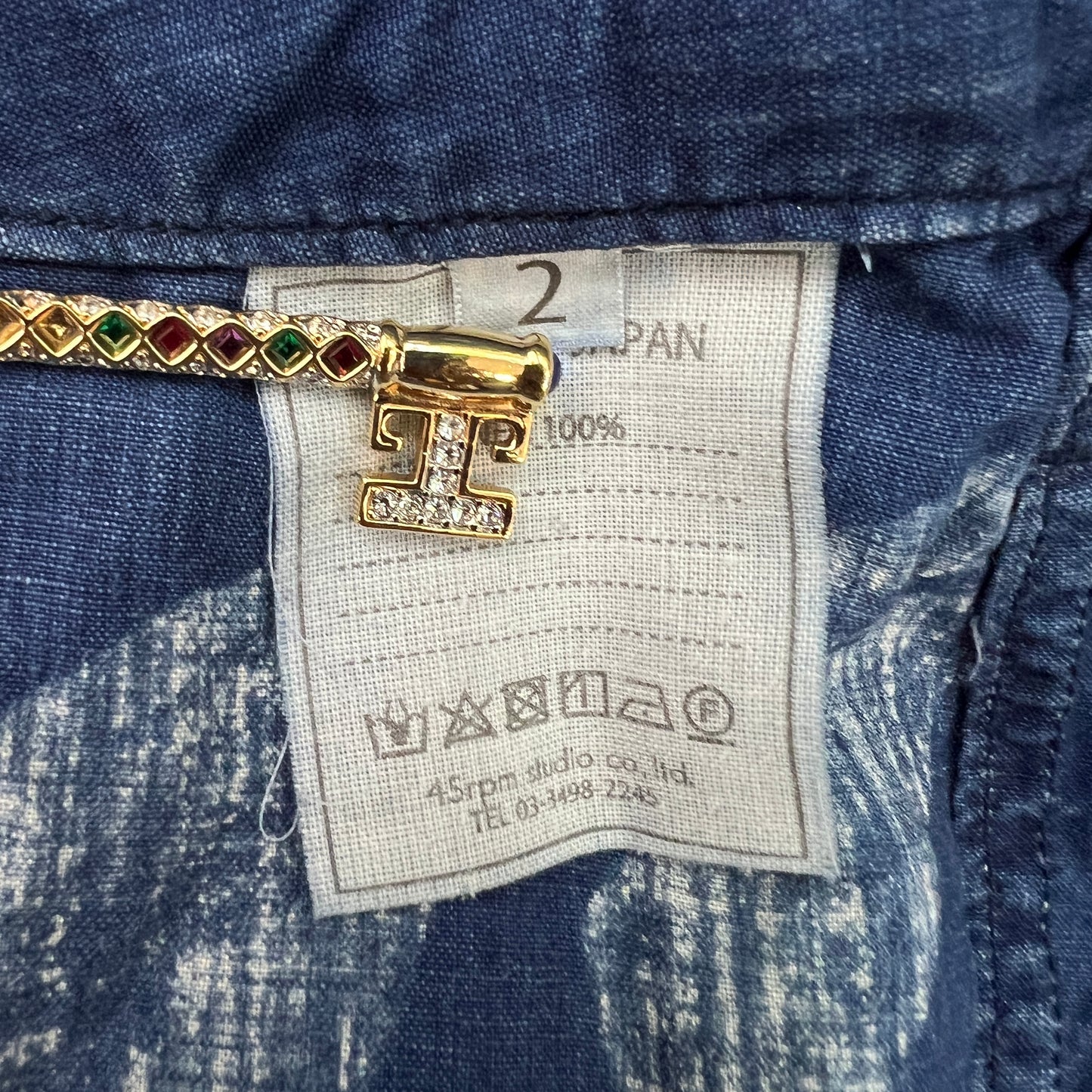 45rpm Japanese Designer Floral Linen Shorts