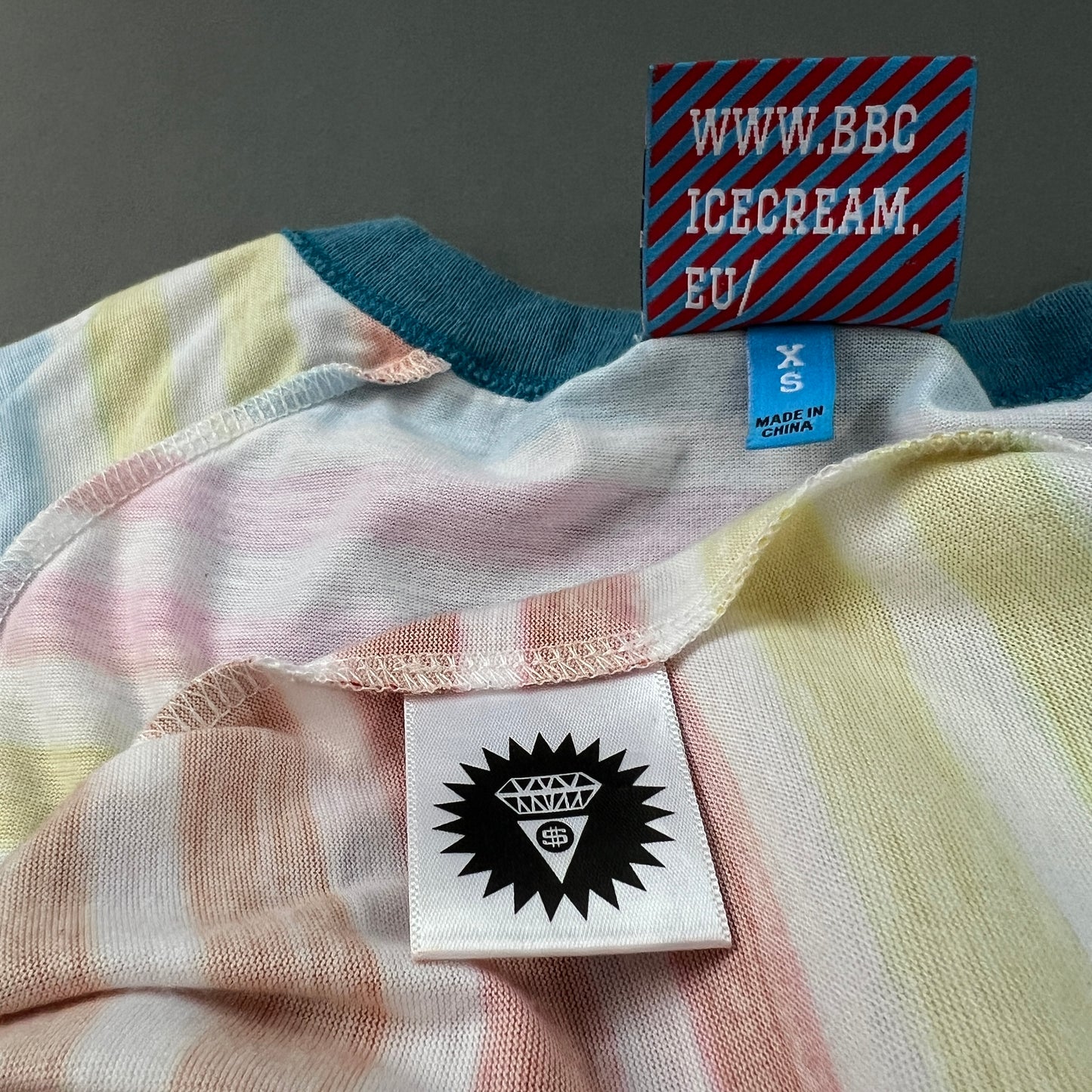 EU Imported Ice Cream Striped Raglan