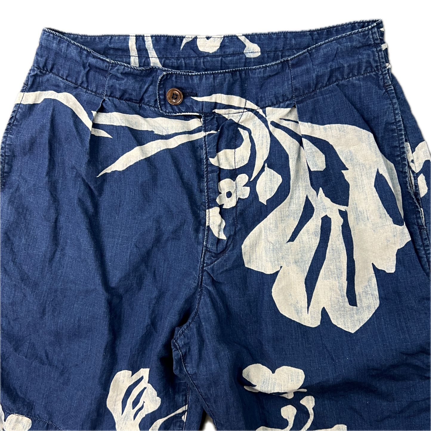 45rpm Japanese Designer Floral Linen Shorts
