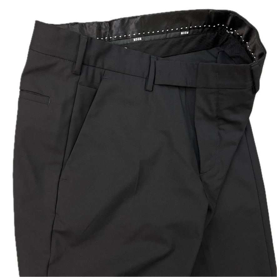 MSGM HAUNTED Pleated Virgin Wool Trousers