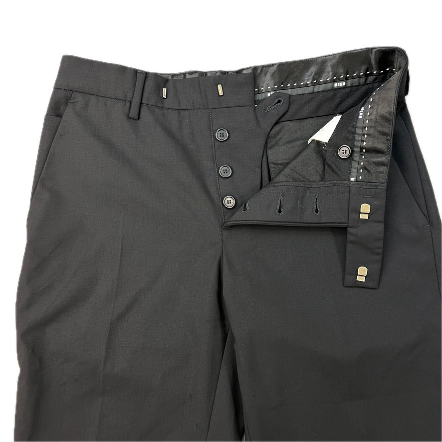 MSGM HAUNTED Pleated Virgin Wool Trousers