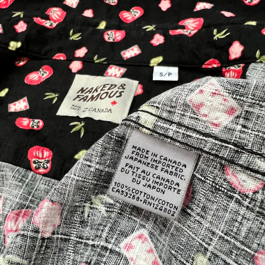 Japanese Cotton NAKED & FAMOUS Samurai Tomato Shirt