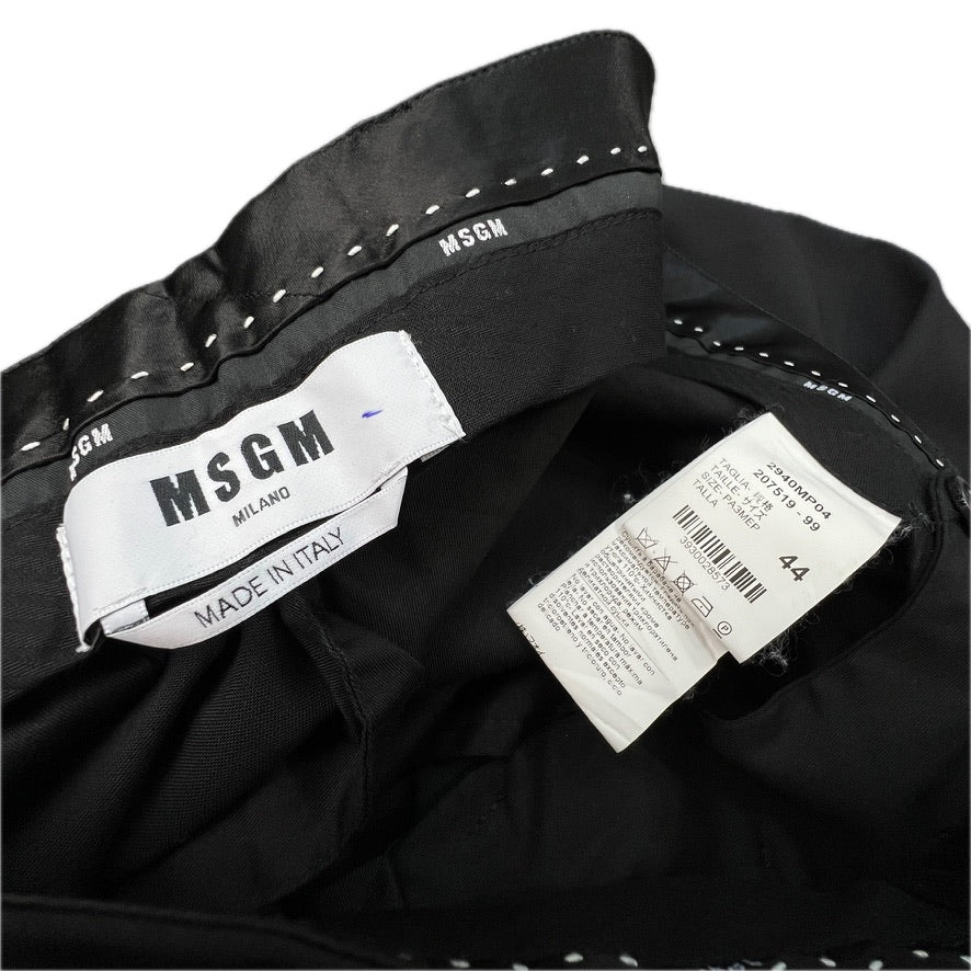 MSGM HAUNTED Pleated Virgin Wool Trousers