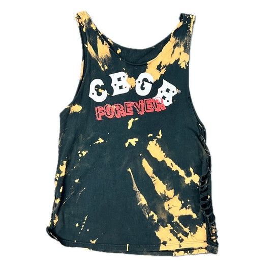 CBGB FOREVER hardcore punk tank top close pin thrashed tee 🧷