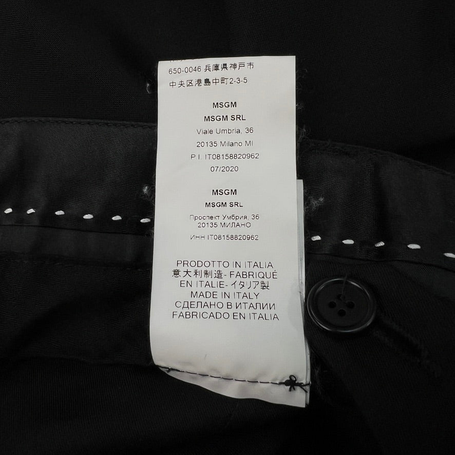 MSGM HAUNTED Pleated Virgin Wool Trousers