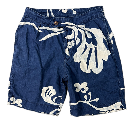 45rpm Japanese Designer Floral Linen Shorts